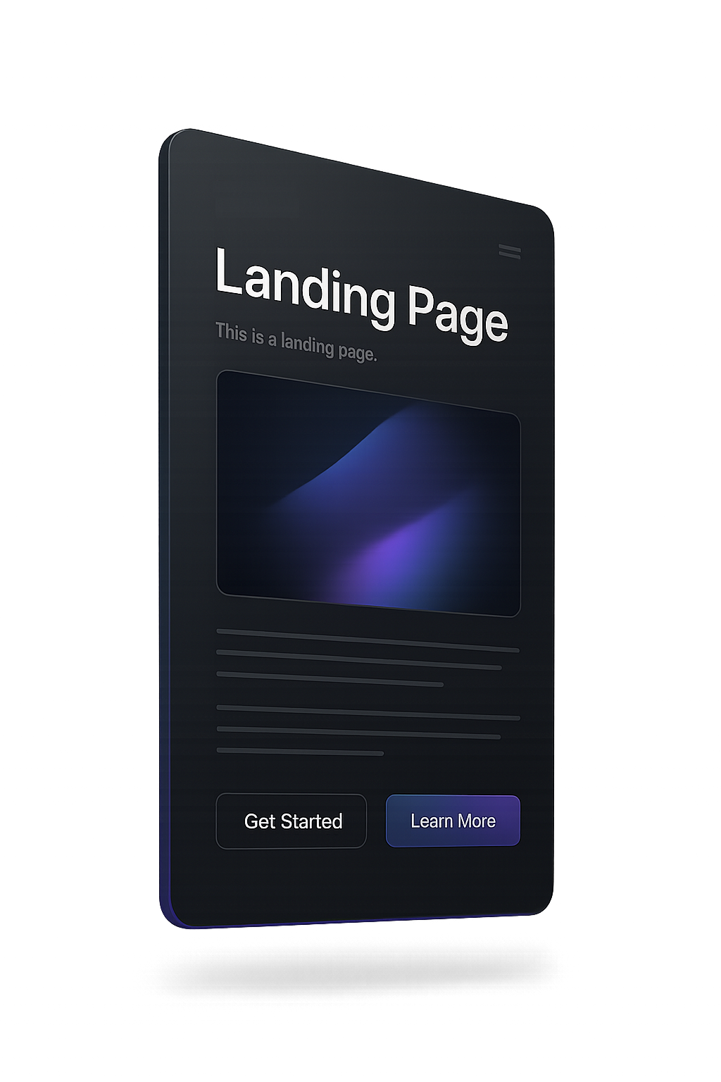 Schéma simplifié d'une landing page